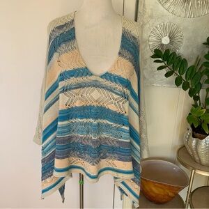 Goddis Cotton Blend Multicolor Sweater/Poncho size Size Small/ Medium